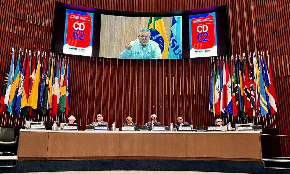 Ministro da Saúde, Alexandre Padilha, participa remotamente da reunião do Conselho Diretor da Organização Pan-Americana da Saúde (OPAS), que ocorreu em Washington, nos Estados Unidos