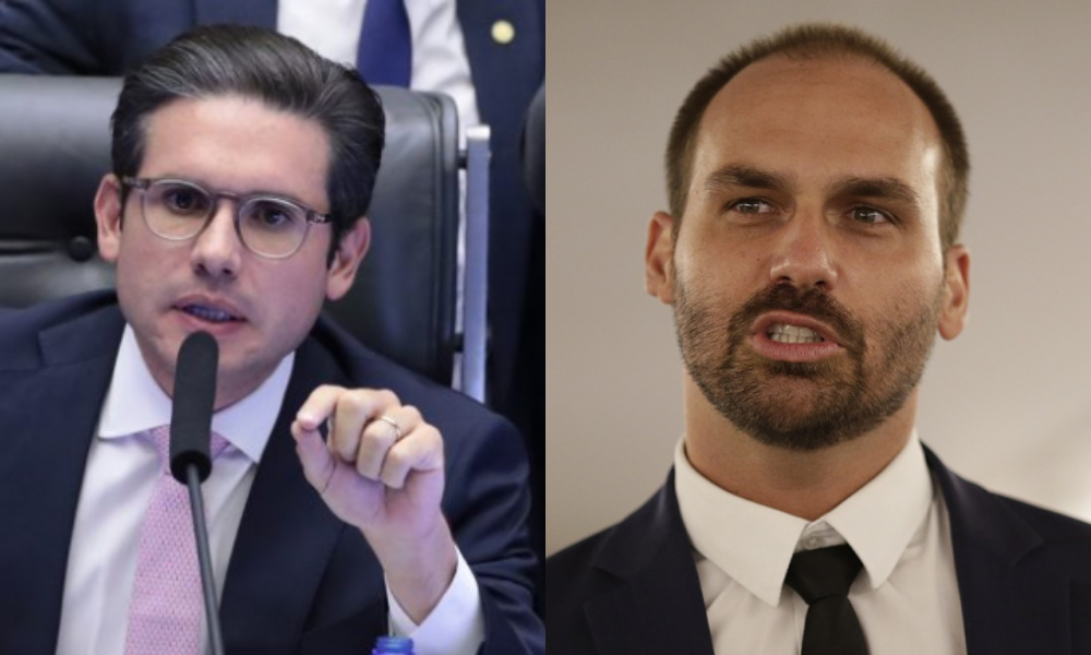 Hugo Motta e Eduardo Bolsonaro (Montagem)