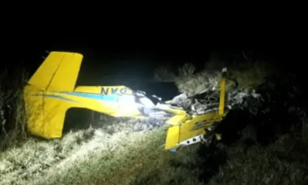 Avião de pequeno porte cai e deixa quatro mortos em Aquidauana, no Pantanal de MS