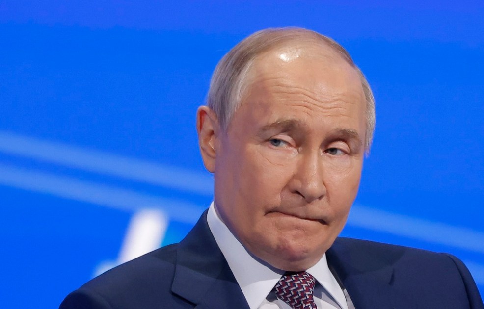 O presidente russo, Vladimir Putin, participa do Congresso da União Russa de Industriais e Empresários em Moscou