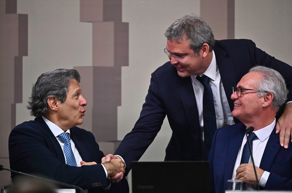 Ministro Fernando Haddad, Deputado Lindbergh Farias e Senador Renan Calheiros