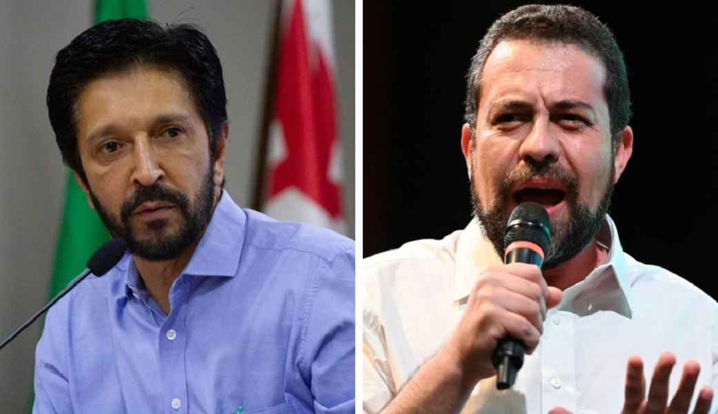 Nunes. à esquerda, e Boulos, à direita