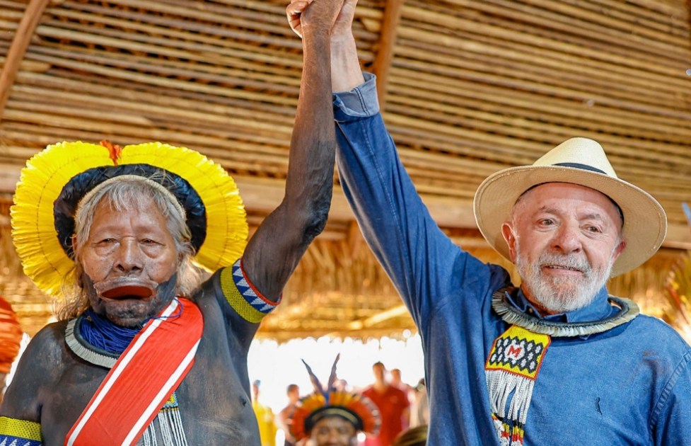 Cacique Raoni e presidente Lula