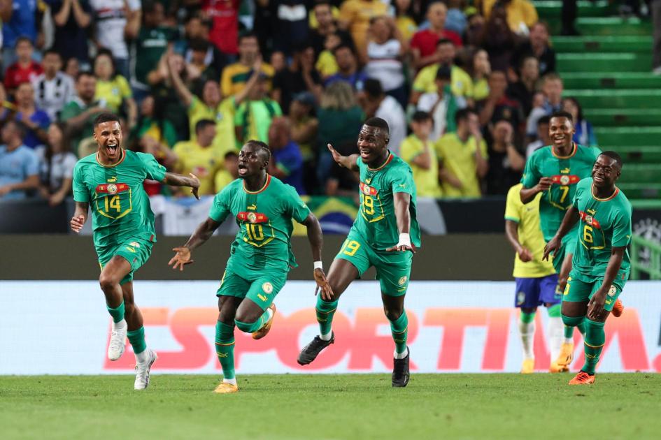 Foto de arquivo mostra partida em que Senegal venceu o Brasil por 3 a 2 em amistoso