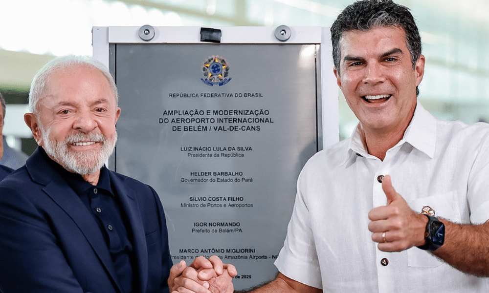 Presidente Lula durante visita e inauguração das obras de modernização do Aeroporto Internacional de Belém