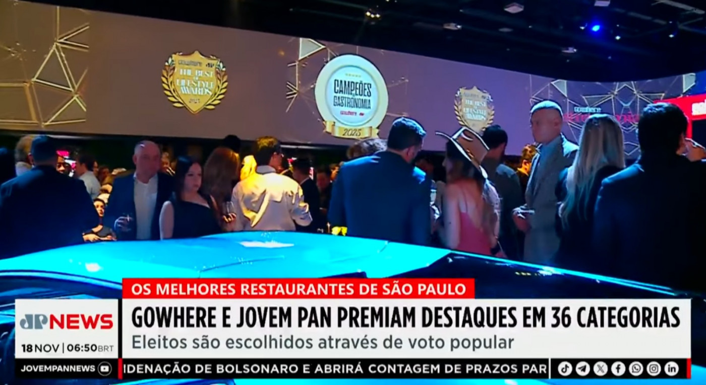 GoWhere e Jovem Pan premiam os melhores restaurantes de São Paulo em noite de gala