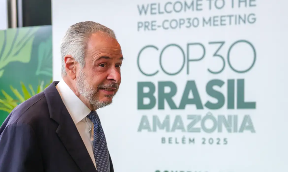 O presidente-designado da 30ª Conferência das Nações Unidas sobre Mudança do Clima (COP30), embaixador André Corrêa do Lago