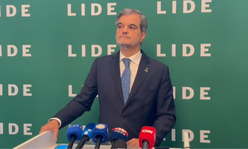 O embaixador do Brasil na Itália, Renato Mosca, em Roma, durante o Lide Brasil e Itália Forum