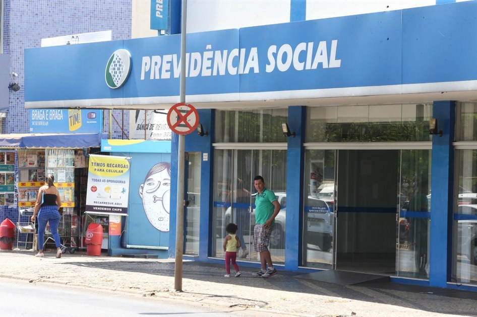 Fachada da agência da Previdência Social