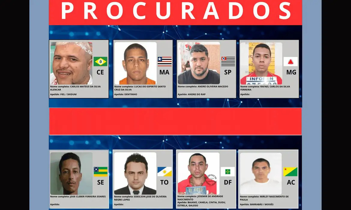 Ministério da Justiça lança site com foragidos mais procurados do país