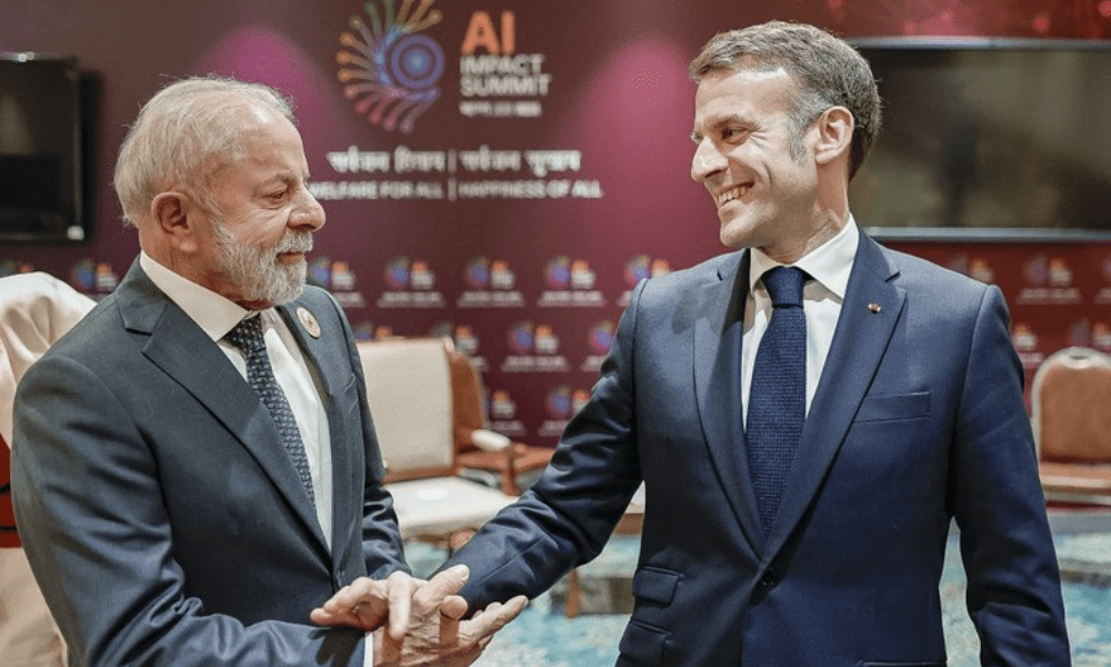 Lula e Macron conversaram em Nova Délhi, na Índia