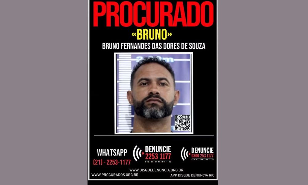 Cartaz de procurado do ex-goleiro Bruno