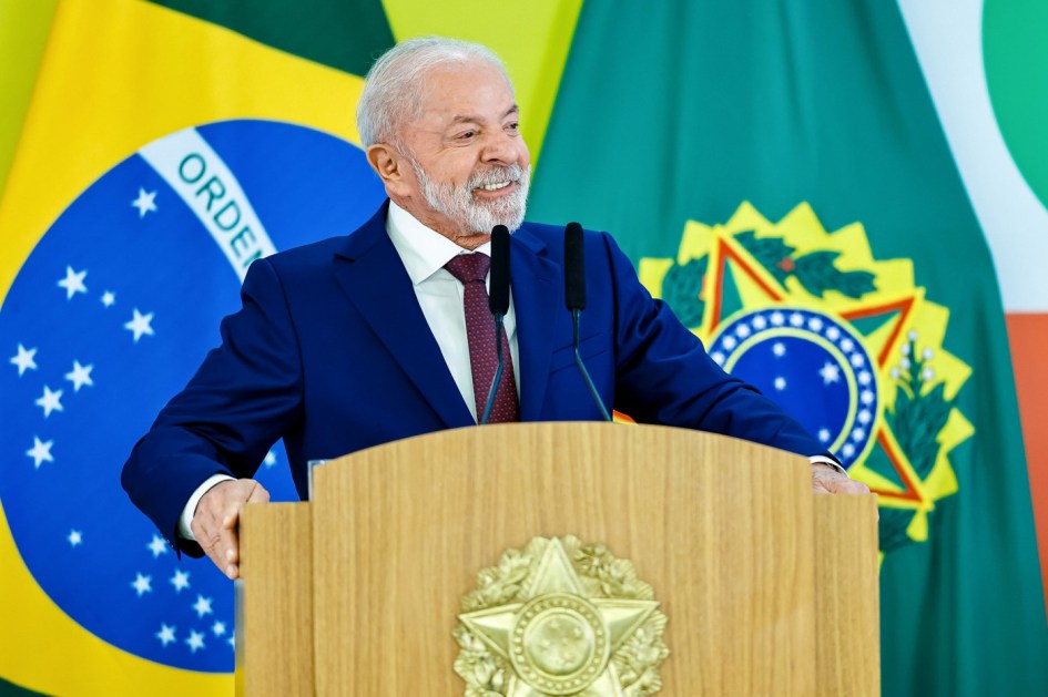 Presidente Lula no púlpito