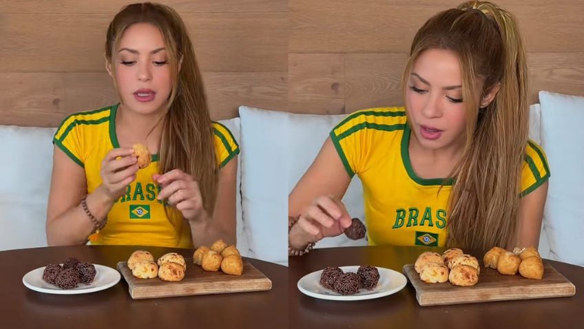 Shakira entra no clima do Brasil, fala português e prova comidas típicas antes de show no Rio