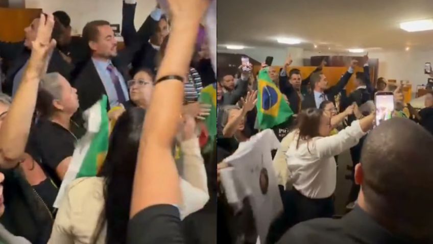 Familiares dos condenados do 8 de Janeiro comemoram decisão do Congresso: veja vídeo