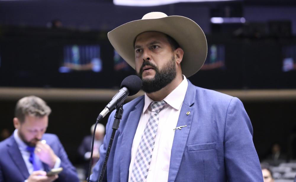 O deputado federal Zé Trovão na Câmara dos Deputados