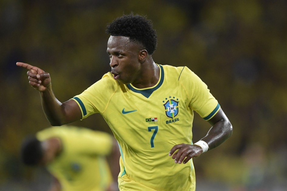 Vini Jr em amistoso contra o Panamá