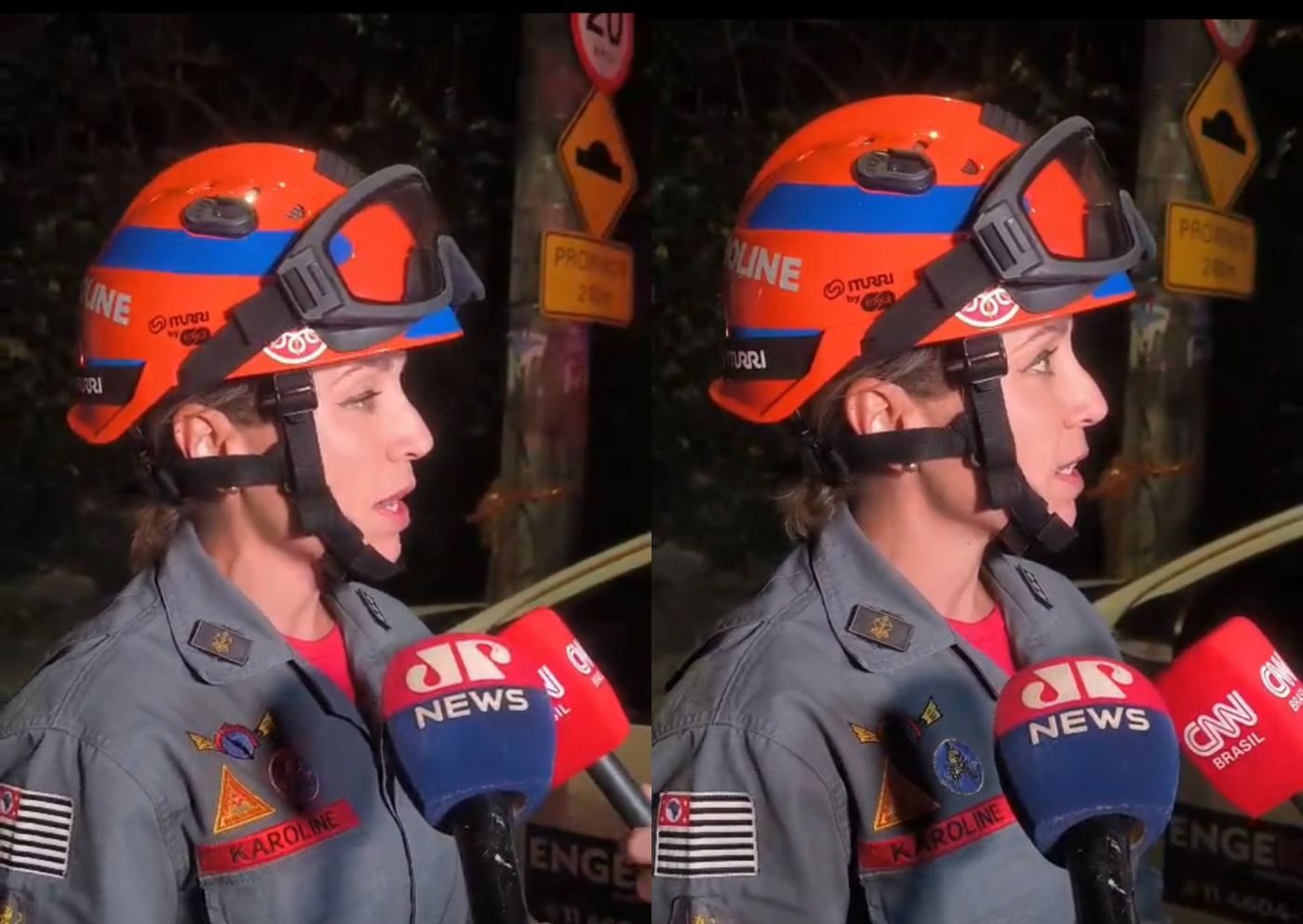 Bombeiros trabalham para resgatar vítima que estaria presa em escombros no Jaguaré
