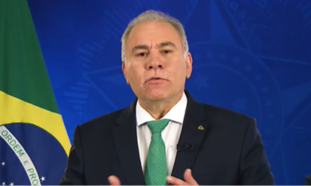 Ministro da Saúde, Marcelo Queiroga, em pronunciamento à nação