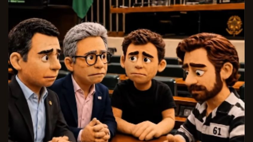 Fantoches de Flávio Bolsonaro, Romeu Zema, Nikolas Ferreira e Daniel Vorcaro