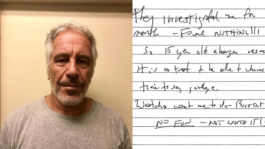 Justiça dos EUA divulga suposta carta de suicídio de Jeffrey Epstein