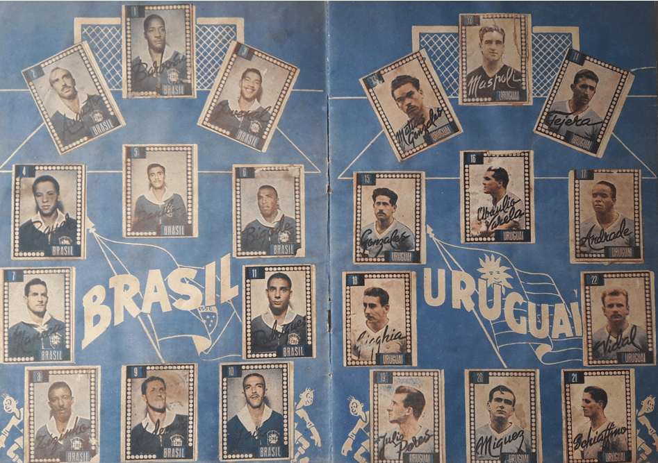 Álbum de figurinhas da Copa de 1950 é um item raro e disputado por colecionadores