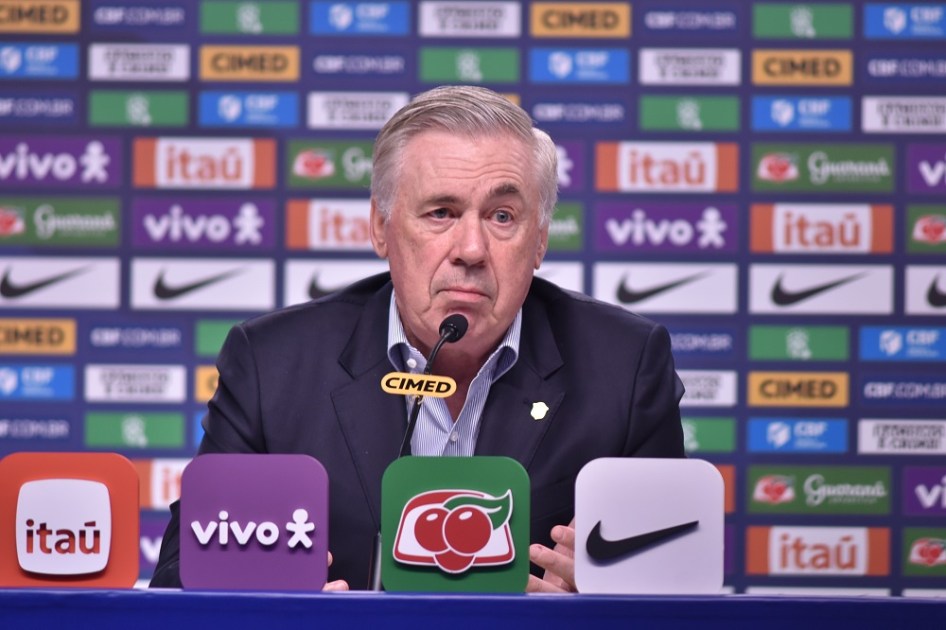 Carlo Ancelotti durante convocação da seleção brasileira para amistosos na Ásia