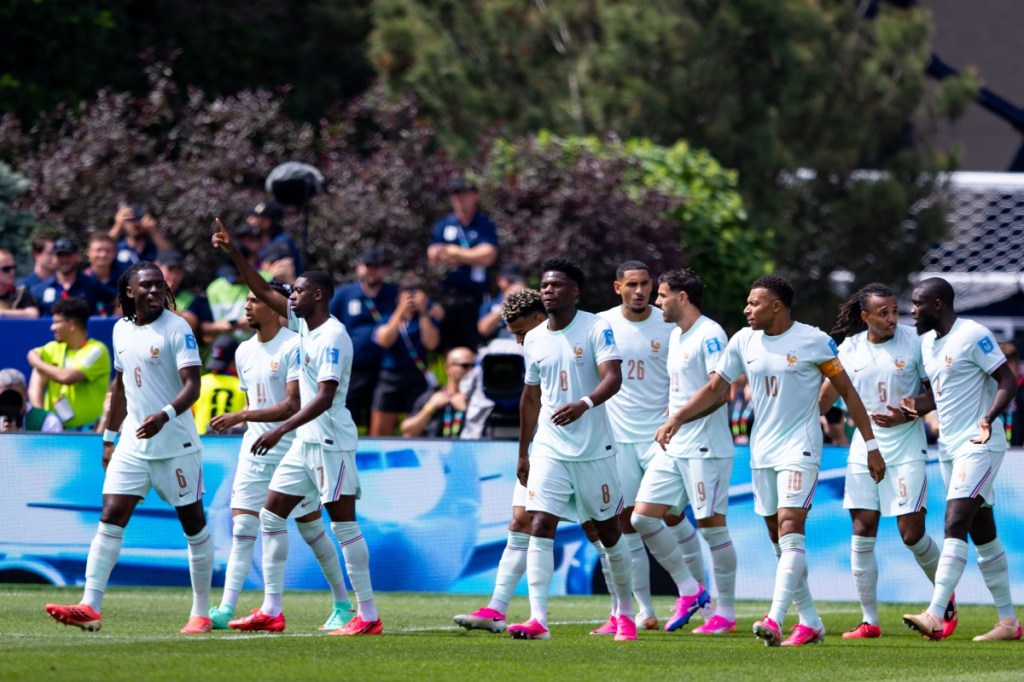 USA - COPA DO MUNDO 2026, NORUEGA X FRANÇA - ESPORTES - ESTADOS UNIDOS - BOSTON - 26/06/2026 - COPA DO MUNDO 2026, NORUEGA X FRANÇA - Dembele jogador do França comemora seu gol durante partida contra o Noruega no estádio Boston Stadium pelo campeonato Copa Do Mundo 2026. 26/06/2026