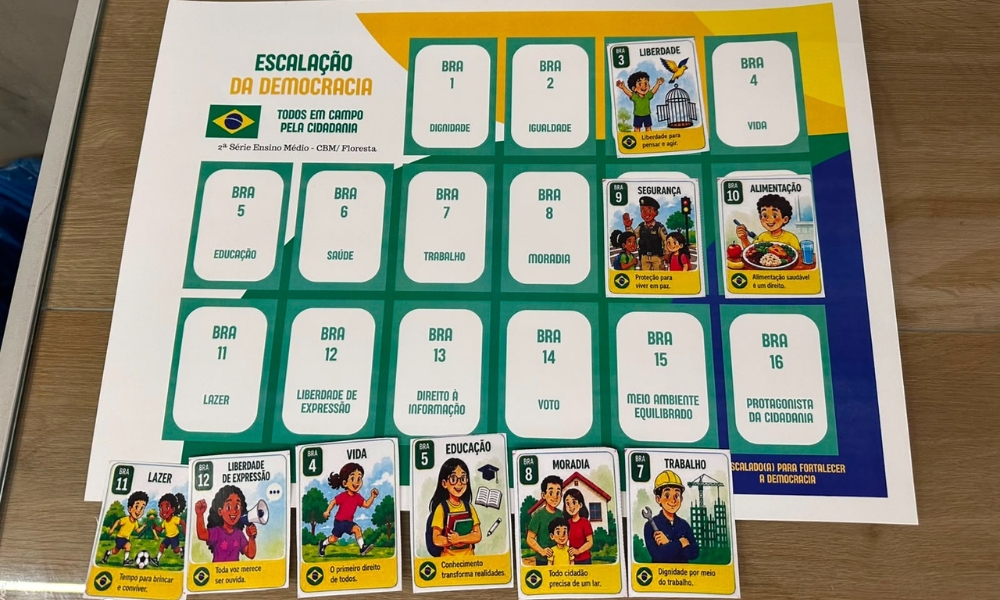 Álbum "Escalação da Democracia", criado por colégio mineiro.
