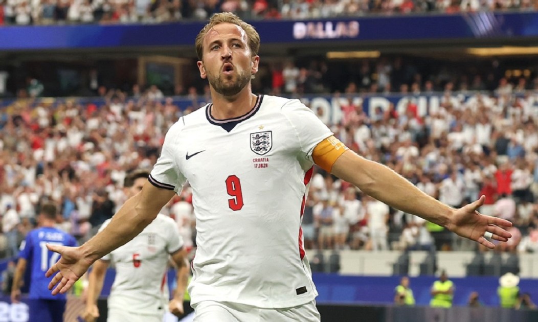 Harry Kane comemora gol contra a Croácia na Copa do Mundo de 2026
