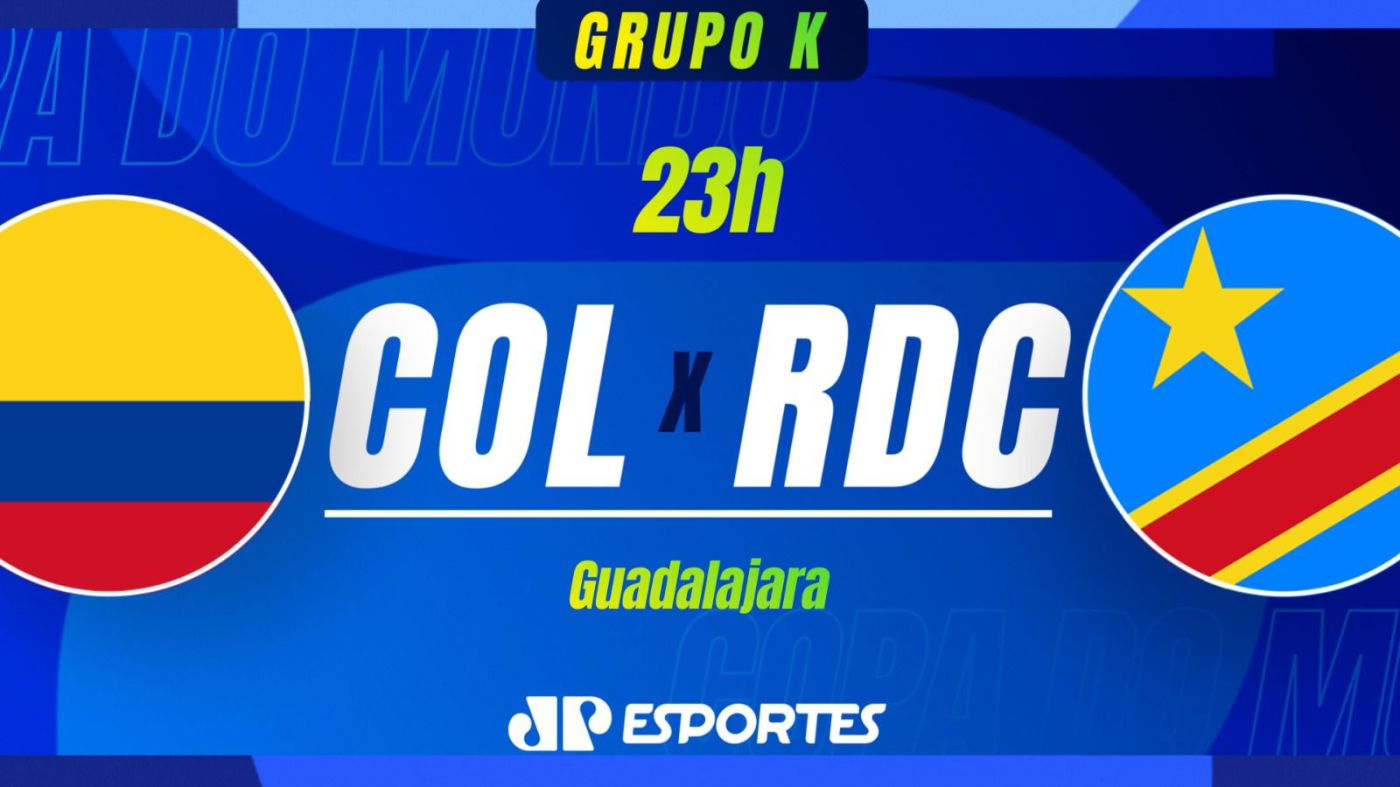 Copa do Mundo: acompanhe Colômbia e RD Congo ao vivo