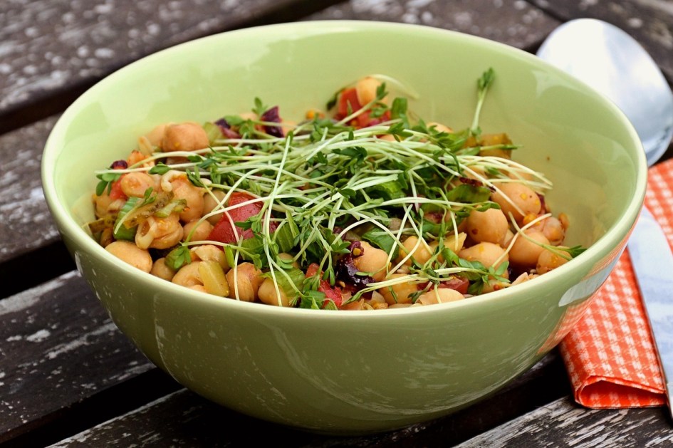 Salada de grão-de-bico