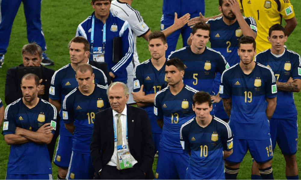 Seleção da Argentina depois do vice para a Alemanha, na Copa do Mundo de 2014