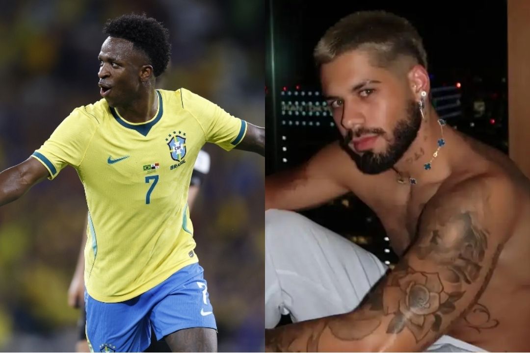 Zé Felipe xinga Vini Jr após jogador cumprimentar Haaland; os dois são ex de Virgínia