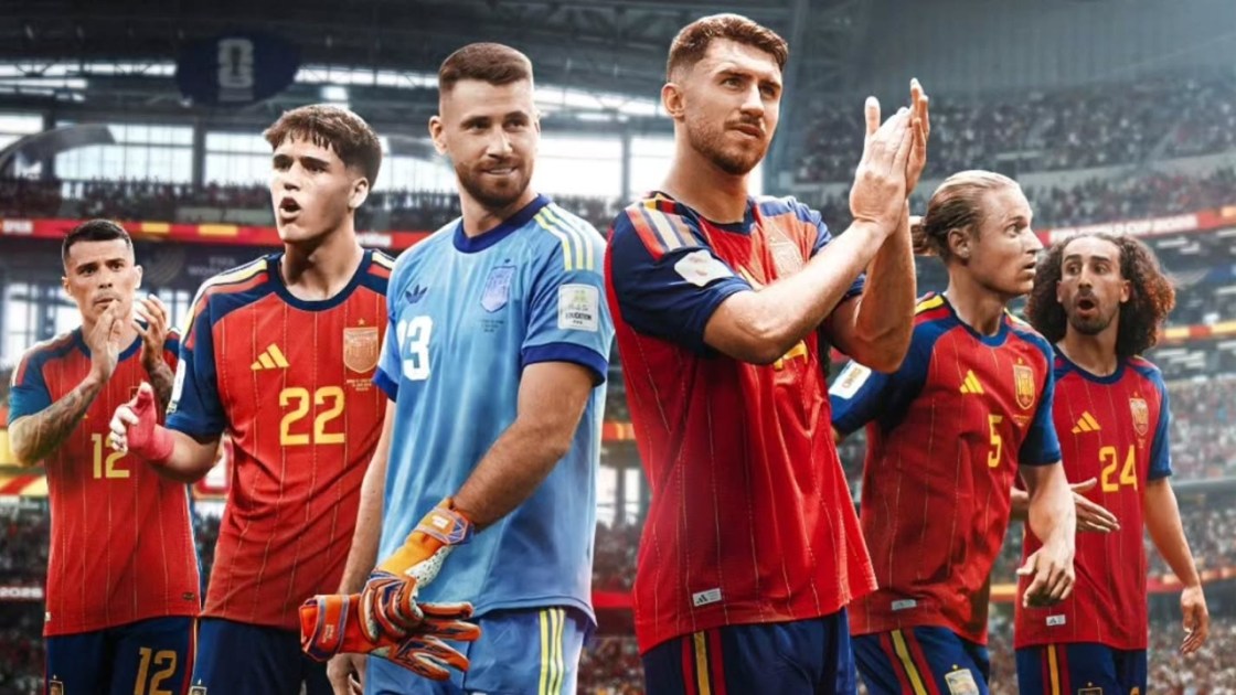 Imagem ilustrativa de jogadores da Seleção Espanhola na Copa do Mundo 2026.