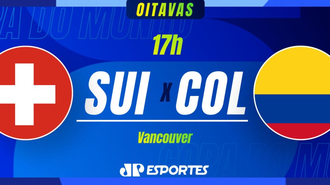 Suíça e Colômbia se enfrentam pelas oitavas de final da Copa do Mundo.