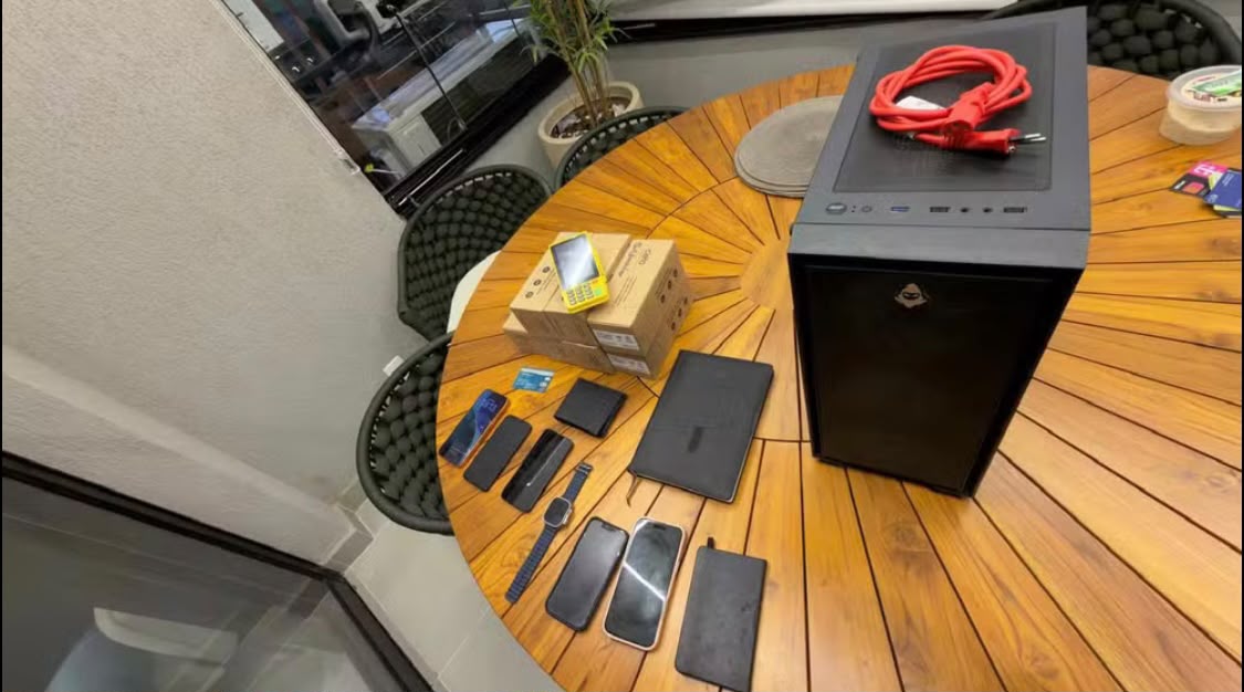 Materiais apreendidos