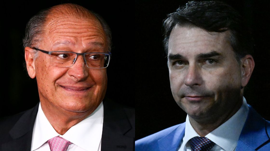 Prismada Geraldo Alckmin e Flávio Bolsonaro