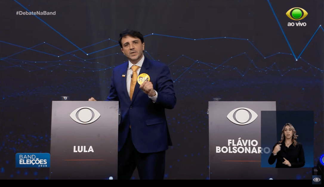 Renan Santos critica Lula durante debate presidencial