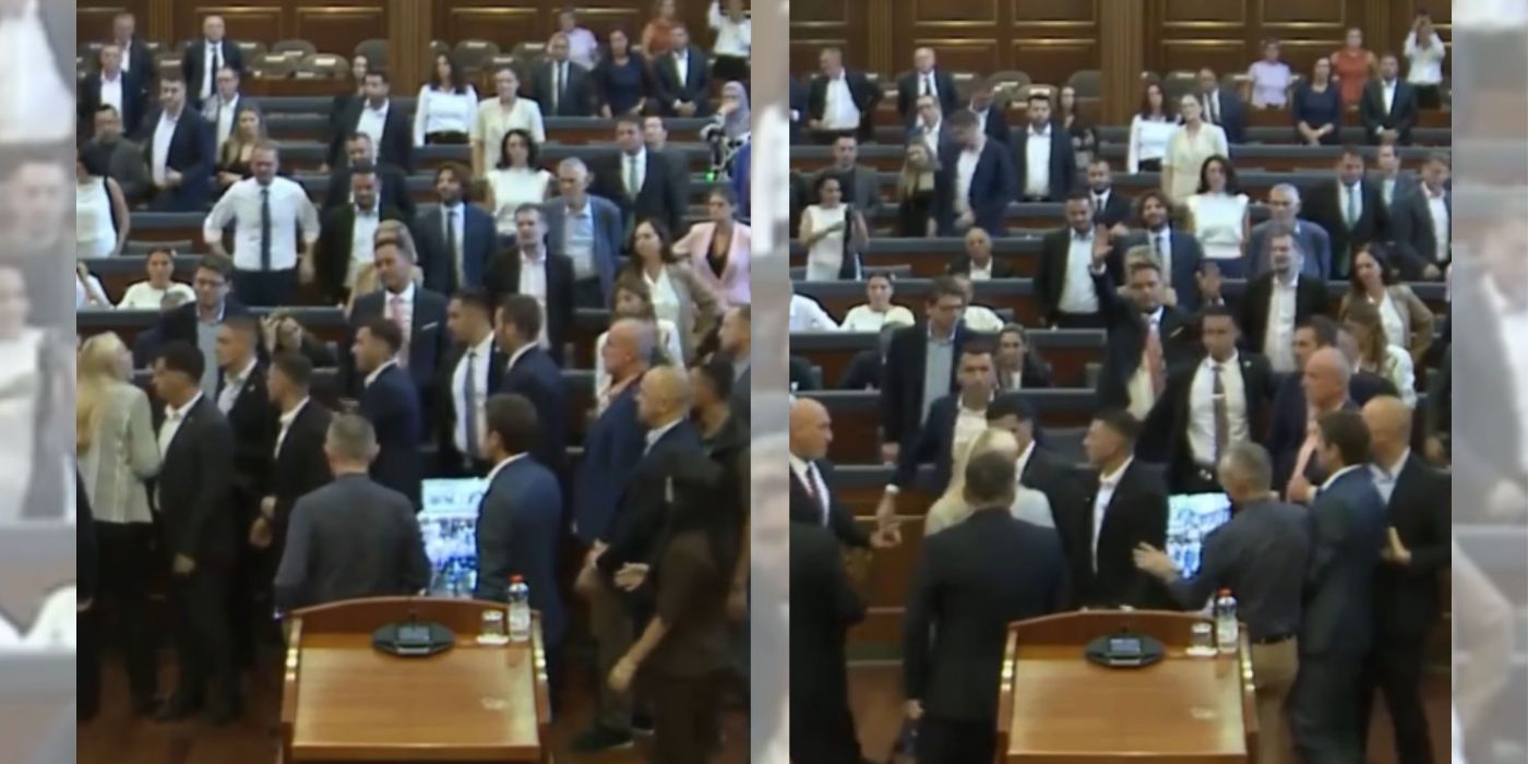 Deputada atira ovos contra primeiro-ministro do Kosovo em sessão parlamentar; veja vídeo